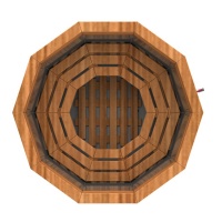 Банный чан 10 граней с обшивкой и лестницей